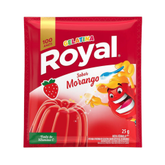 Gelatina em Pó Morango Royal Pacote 25g