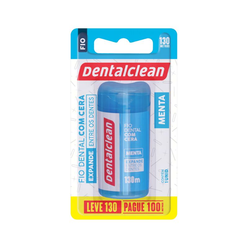 Fio Dental DENTALCLEAN Expansive Menta Leve 130m pague 100m