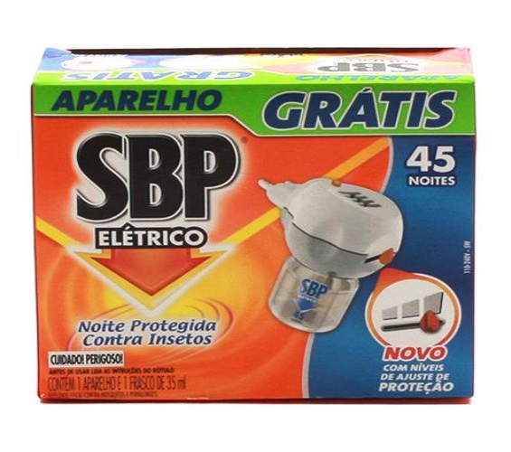 Kit Aparelho + Repelente Elétrico Líquido SBP 35ml Refil
