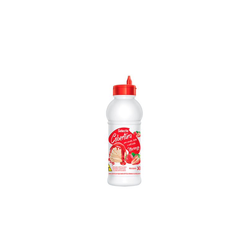 Cobertura para Sorvete Morango Selecta Squeeze 300g