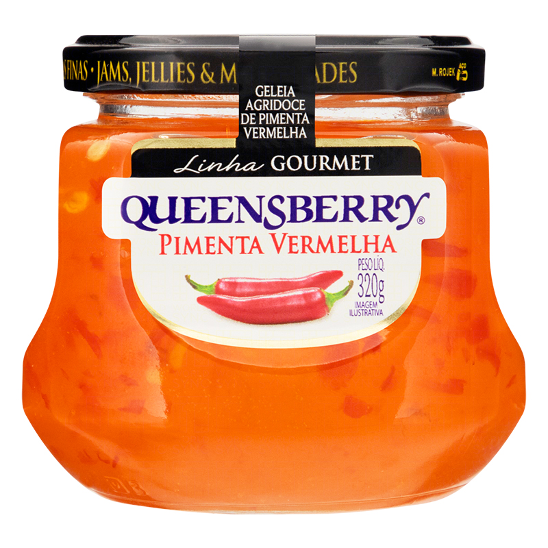 Geleia Agridoce Pimenta-Vermelha Queensberry Gourmet Vidro 320g
