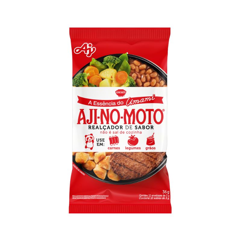 Realçador de Sabor Umami Aji-No-Moto Pacote 36g 12UN