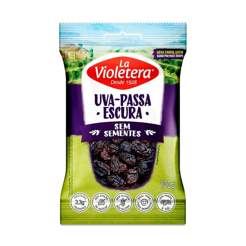Uva Passa Escura sem Semente La Violetera 100g