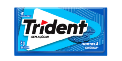Goma de Mascar Hortelã Zero Açúcar Trident Envelope 8g 5 Unidades