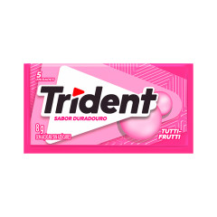 Goma de Mascar Tutti Frutti Zero Açúcar Trident Envelope 8g 5 Unidades