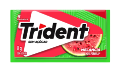 Goma de Mascar Melancia Zero Açúcar Trident Envelope 8g 5 Unidades