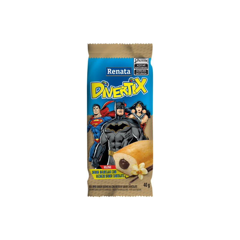 Bolinho de Baunilha Recheado com Chocolate 40g