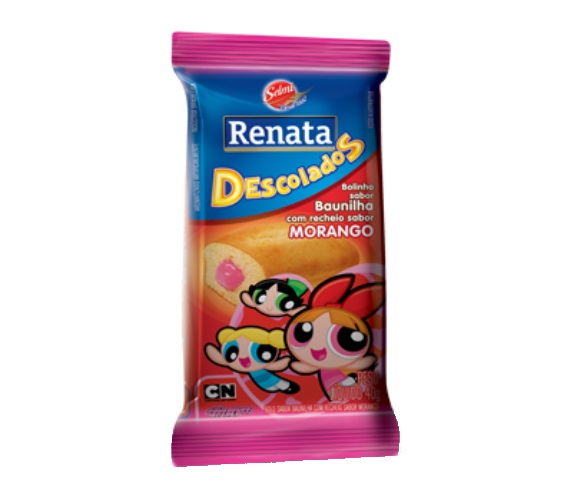 Bolo Renata Bolinho Baunilha Recheado com Morango 40g