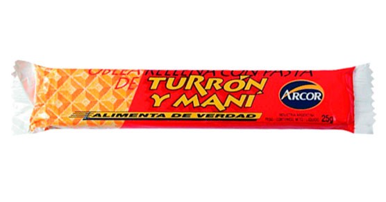 Torrone de Amendoim Turrón & Maní Arcor Pacote 25g