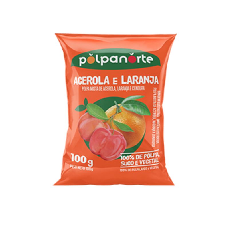 Polpa de Acerola com Laranja Polpa Norte 100g