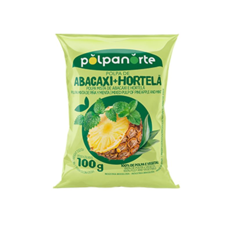 Polpa de Abacaxi com Hortelã Polpa Norte 100g