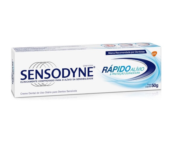 Creme Dental Sensodyne Rápido Alívio & Proteção Duradoura Caixa 50g