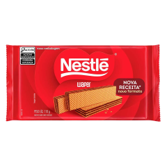Biscoito Wafer Recheio Chocolate Nestlé Classic Pacote 110g