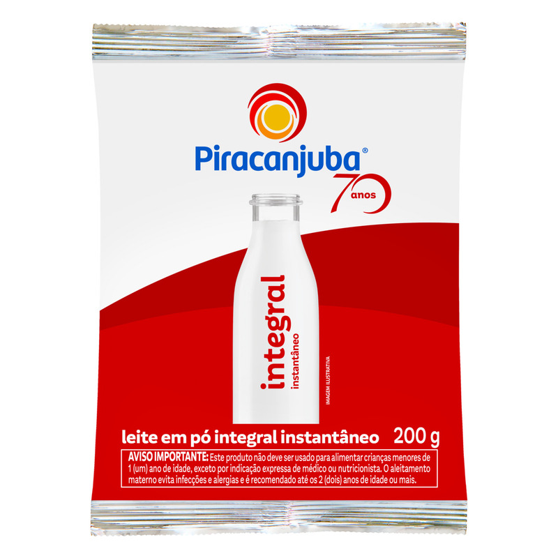 Leite em Pó Piracanjuba Integral Instantâneo 200g