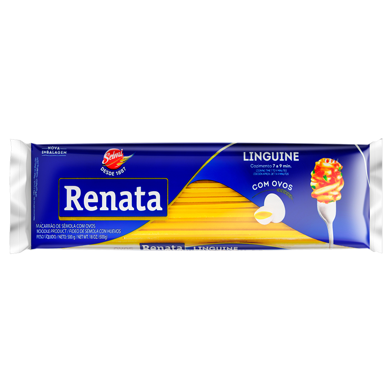 Macarrão de Sêmola com Ovos Linguine Renata Pacote 500g