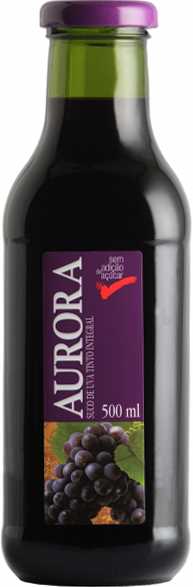 Suco Integral Uva Tinto Aurora Garrafa 500ml