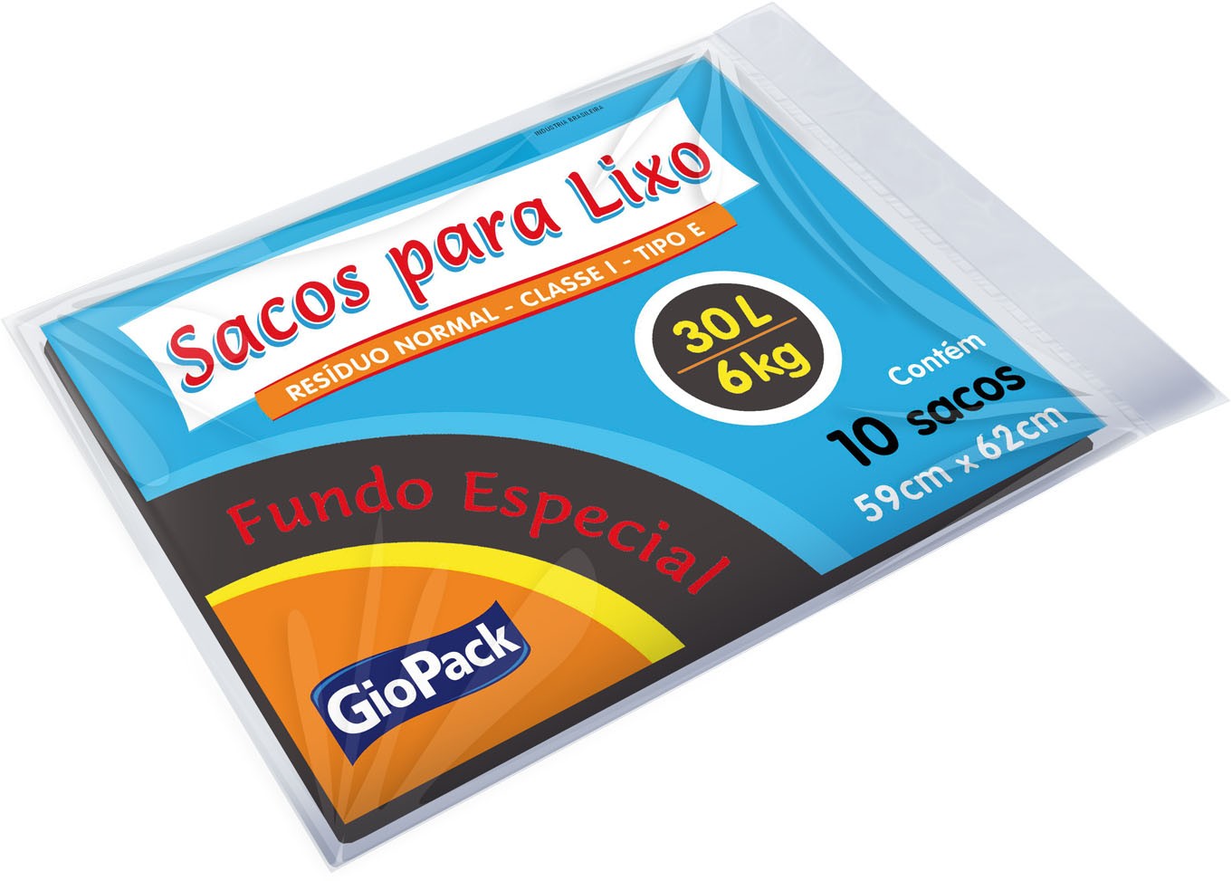 Saco para Lixo GioPack Fundo Especial 30L 10 unidades