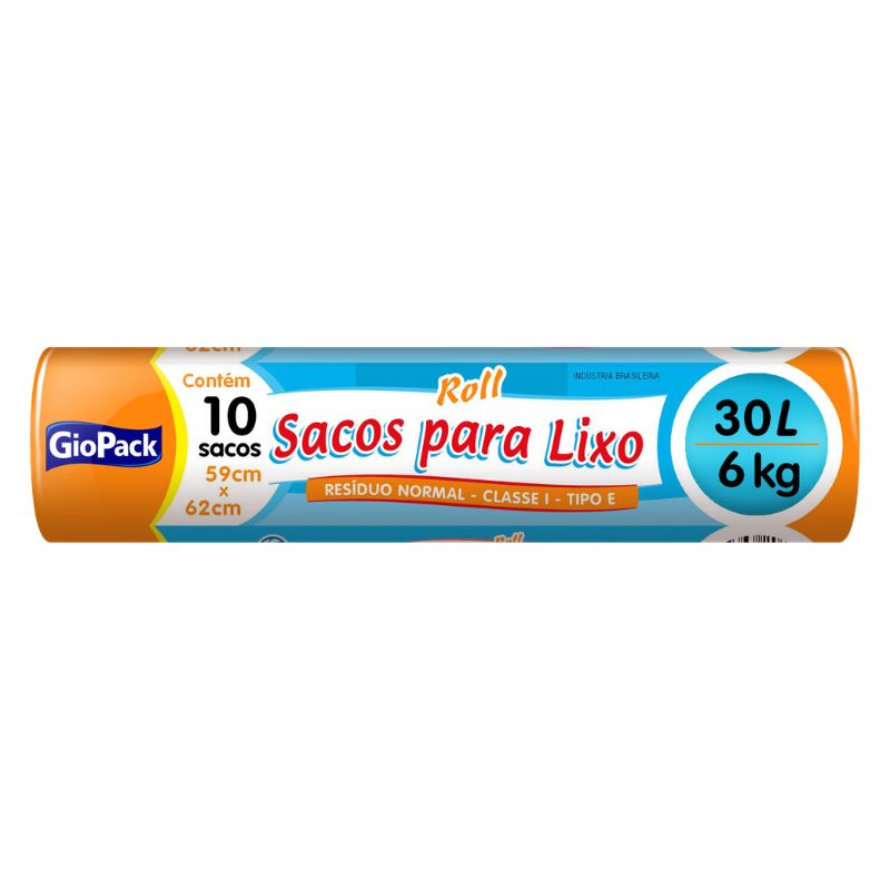 Saco para Lixo GIOPACK Roll 30L 50UN