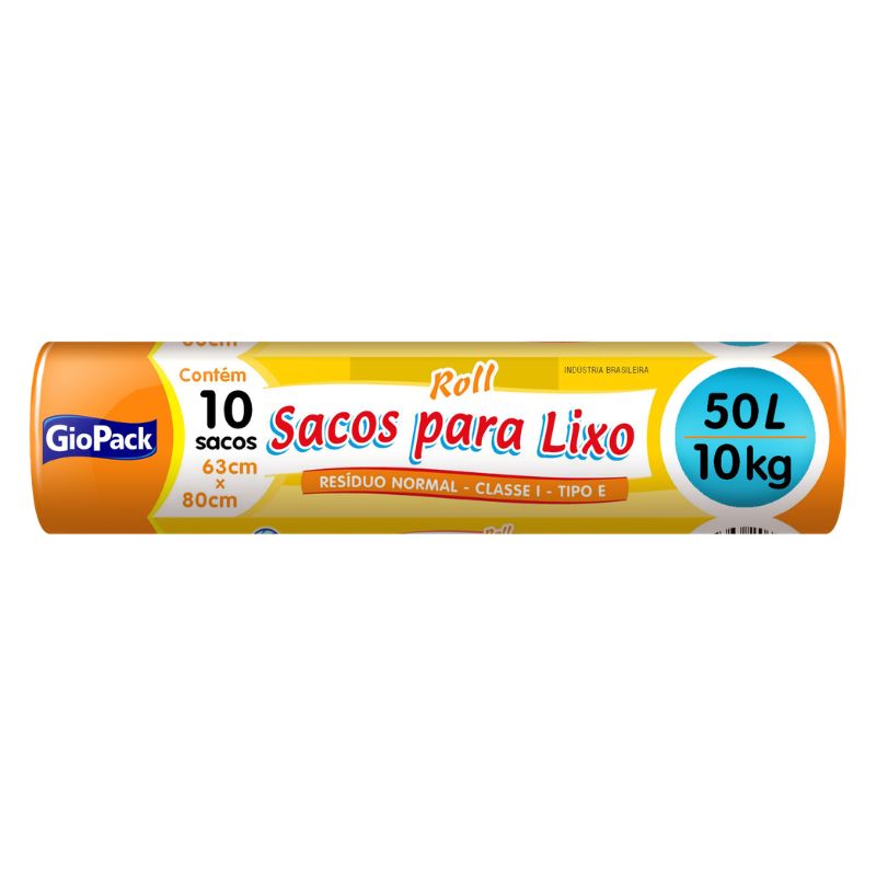 Saco para Lixo GioPack Roll 50L 50 unidades