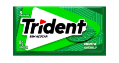 Goma de Mascar Menta Zero Açúcar Trident Envelope 8g 5 Unidades