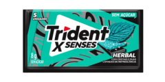 Goma de Mascar Herbal Zero Açúcar Trident Xfresh Envelope 8g 5 Unidades